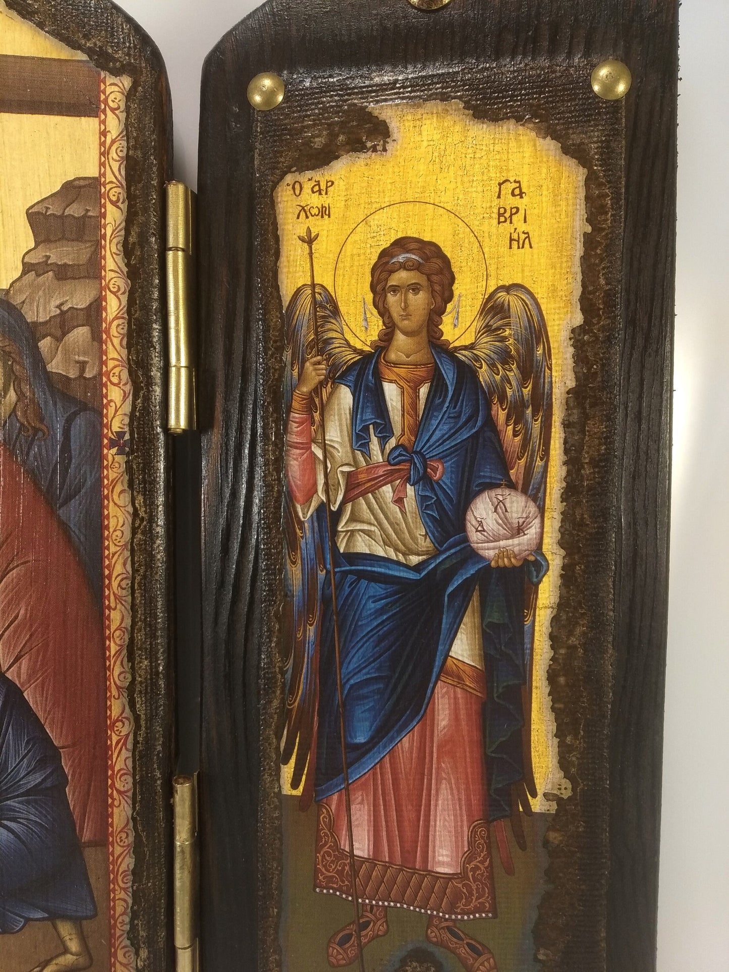 Η Αποκαθήλωση, Τρίπτυχο με Αρχαγγέλους, 30×21 cm