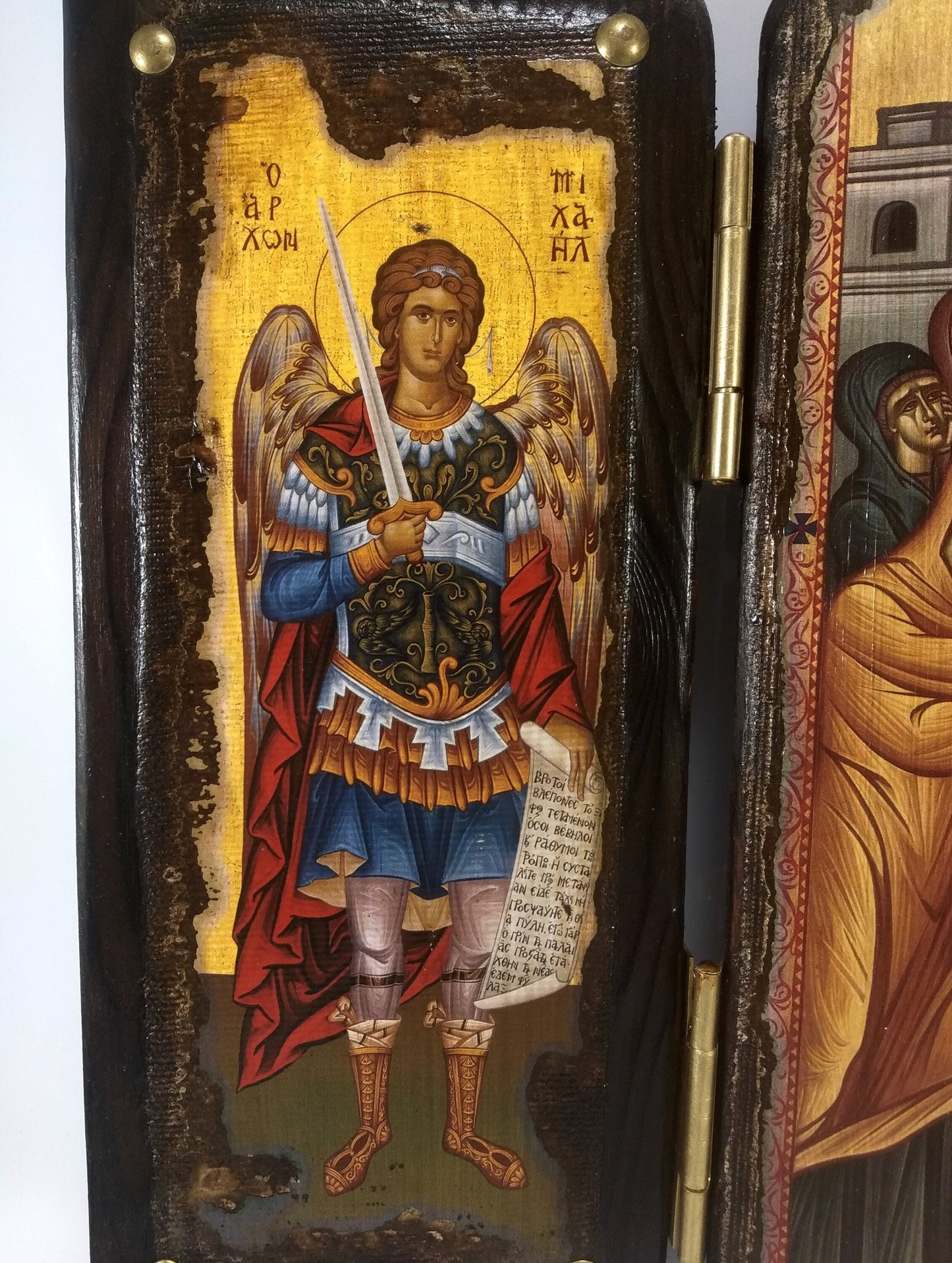 Η Αποκαθήλωση, Τρίπτυχο με Αρχαγγέλους, 30×21 cm