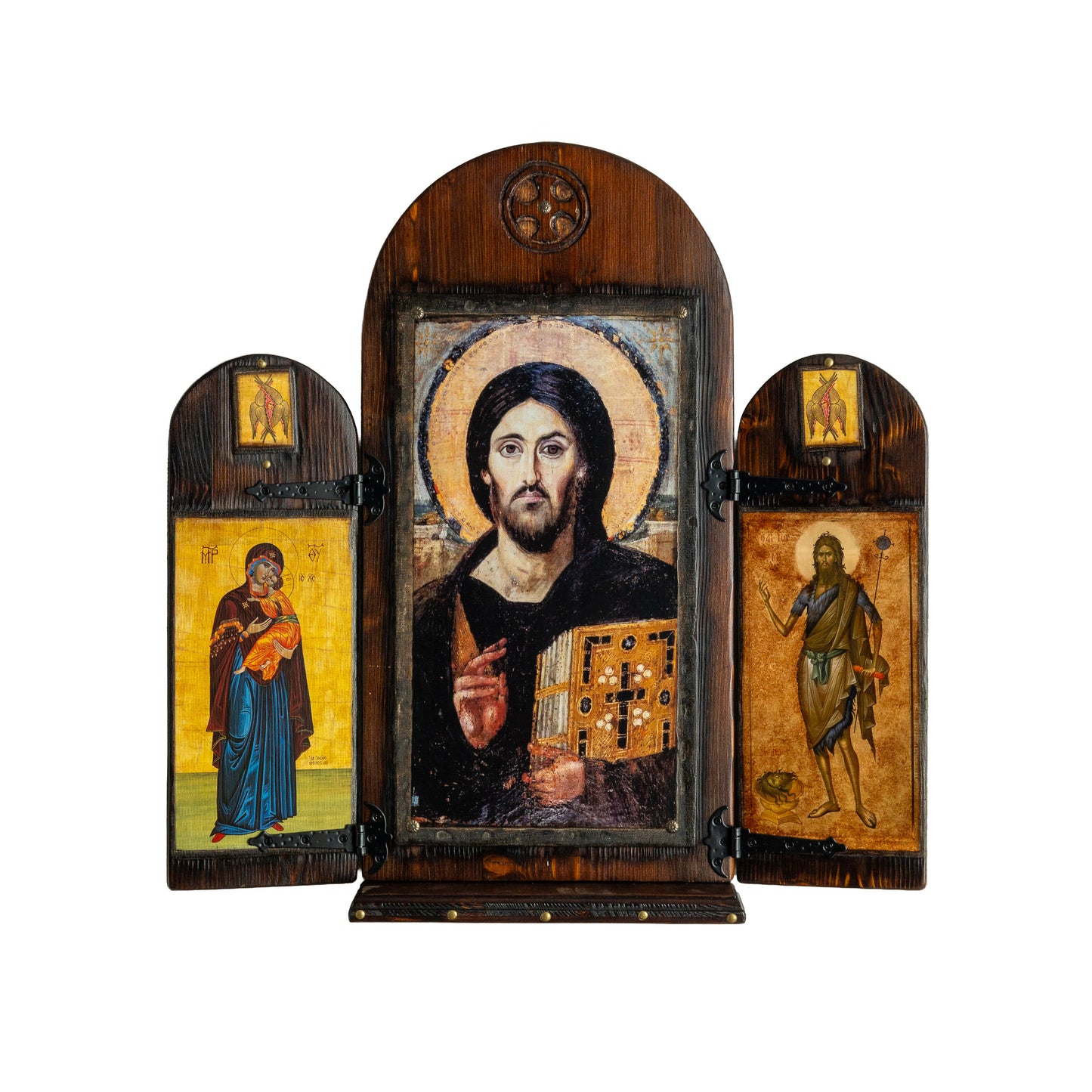 Χριστός του Σινά με Παναγία & Άγιο Ιωάννη, 62×60 cm