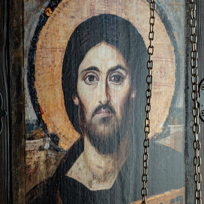 Χριστός του Σινά με Παναγία & Άγιο Ιωάννη, 62×60 cm