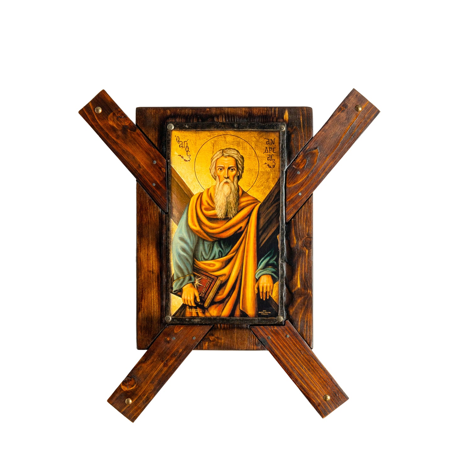 Άγιος Ανδρέας με Χιαστό Σταυρό, Εικόνα, 49×44 cm
