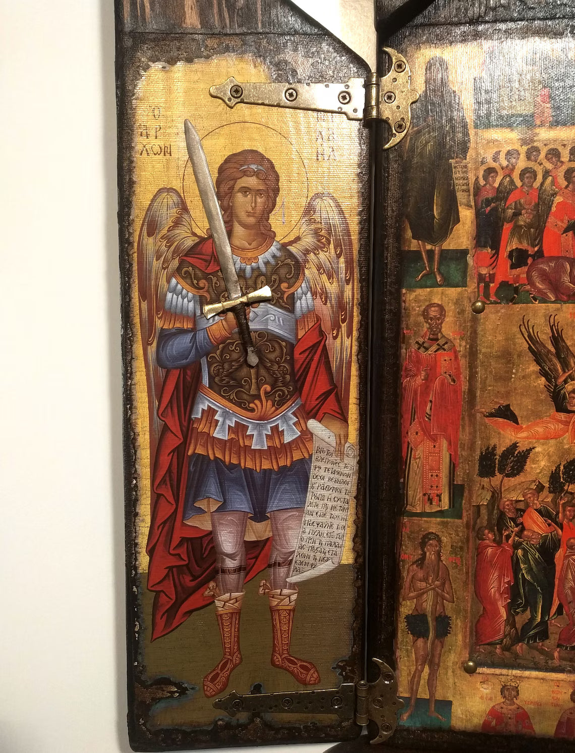 Η Ανάληψη του Χριστού, Εικονοστάσι με Αρχαγγέλους, 68×57 cm