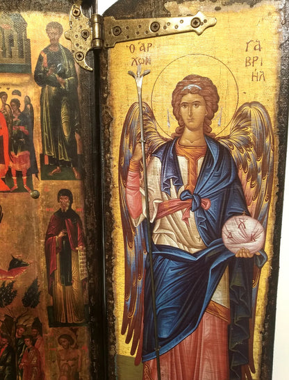 Η Ανάληψη του Χριστού, Εικονοστάσι με Αρχαγγέλους, 68×57 cm
