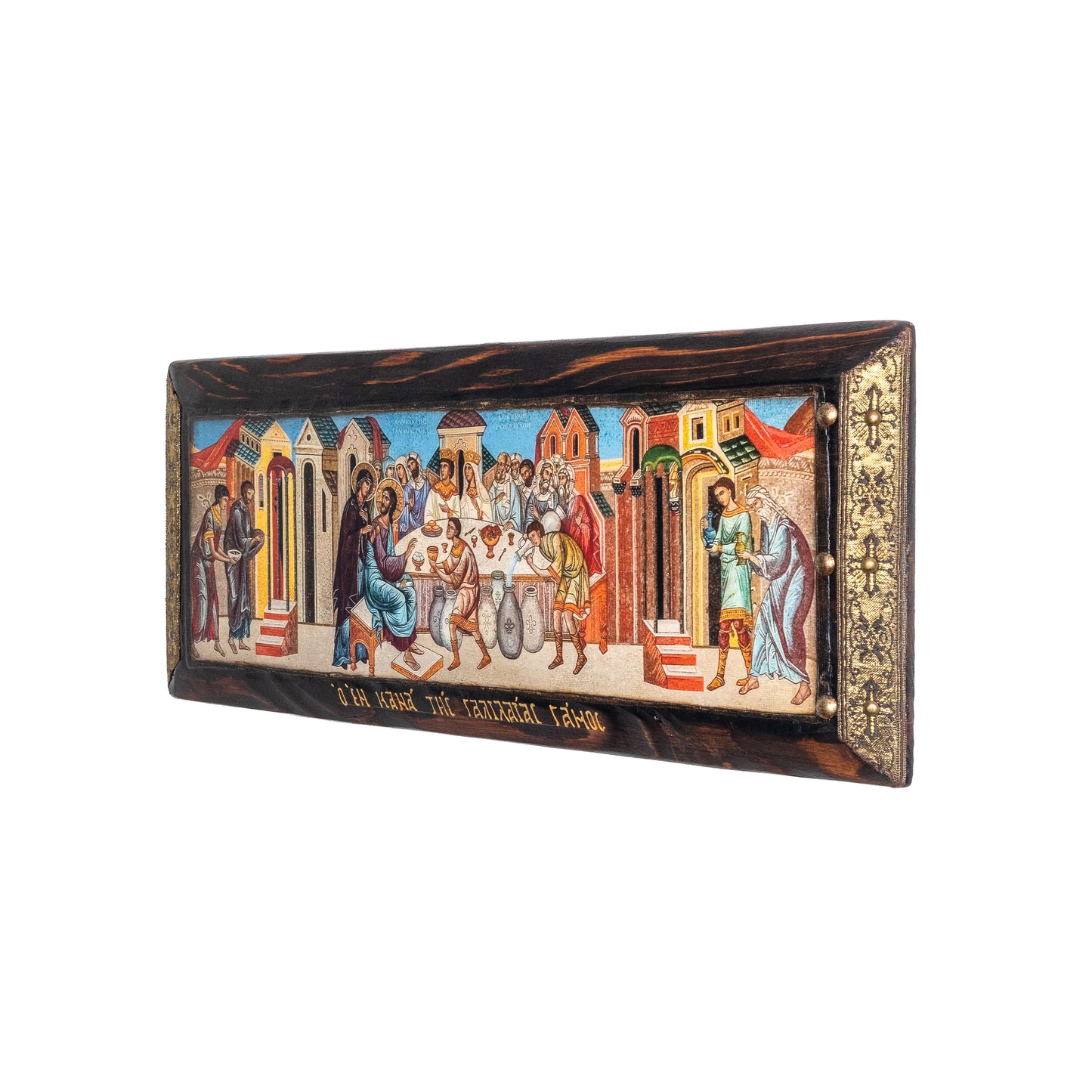 Ο Γάμος της Κανά, Βυζαντινή Εικόνα, 21×55 cm