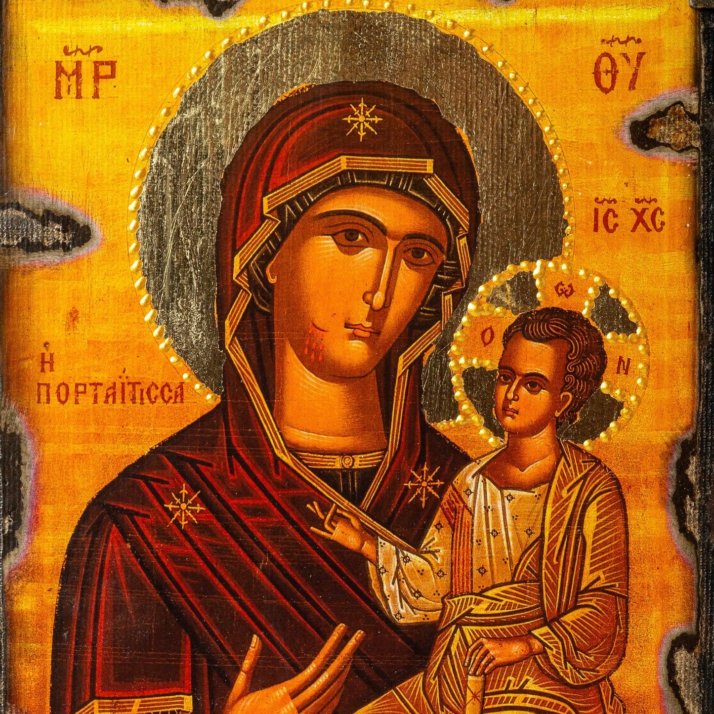 Παναγία Πορταίτισσα & Χριστός, Δίπτυχο, 30×48 cm