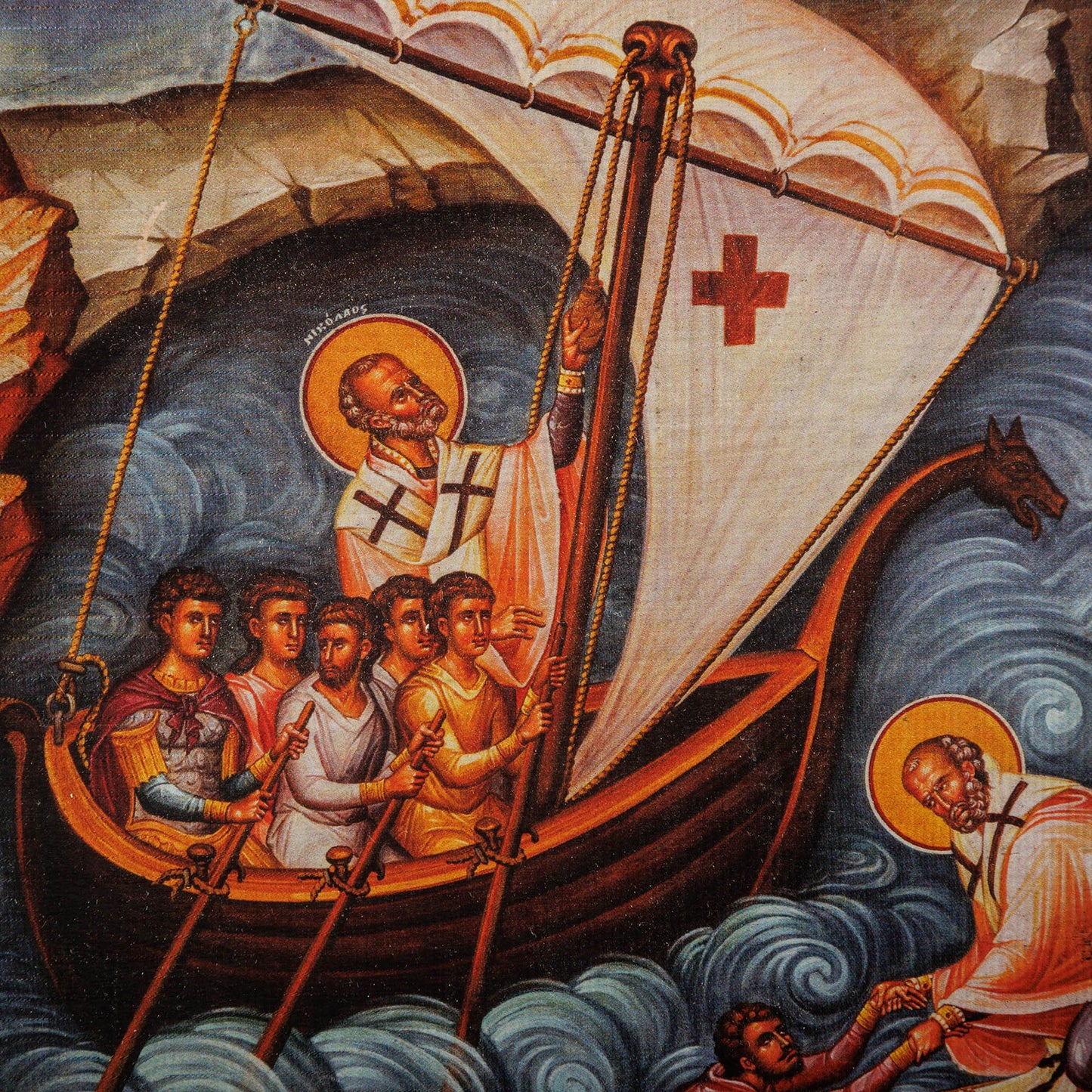 Άγιος Νικόλαος με Καράβι, Βυζαντινή Εικόνα, 29×50 cm