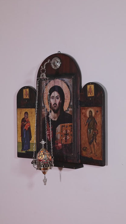 Χριστός του Σινά με Παναγία & Άγιο Ιωάννη, 62×60 cm