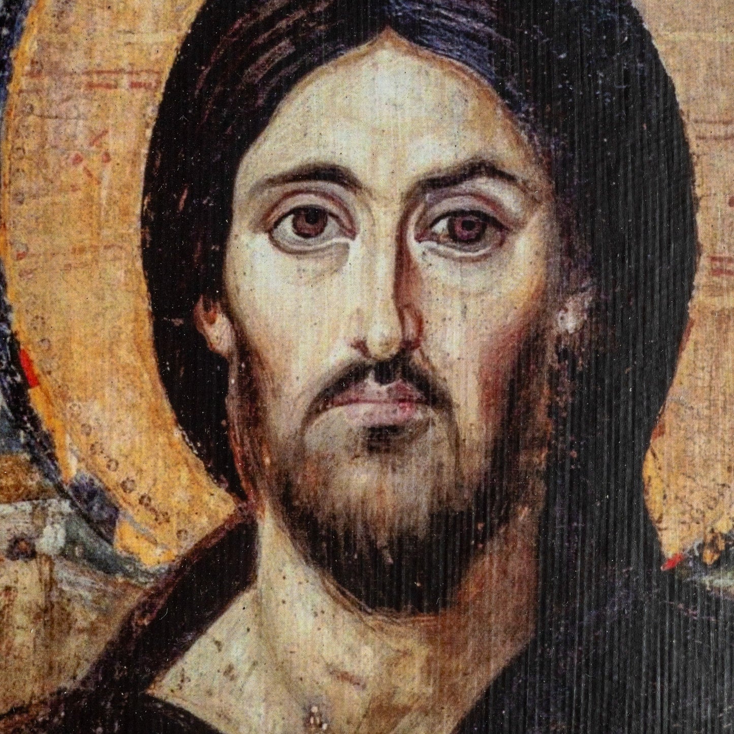 Χριστός του Σινά, Εικονοστάσι με Παναγία, Άγιο Ιωάννη & Αρχαγγέλους, 40×47 cm