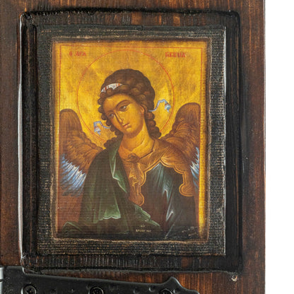 Χριστός του Σινά, Εικονοστάσι με Παναγία, Άγιο Ιωάννη & Αρχαγγέλους, 40×47 cm